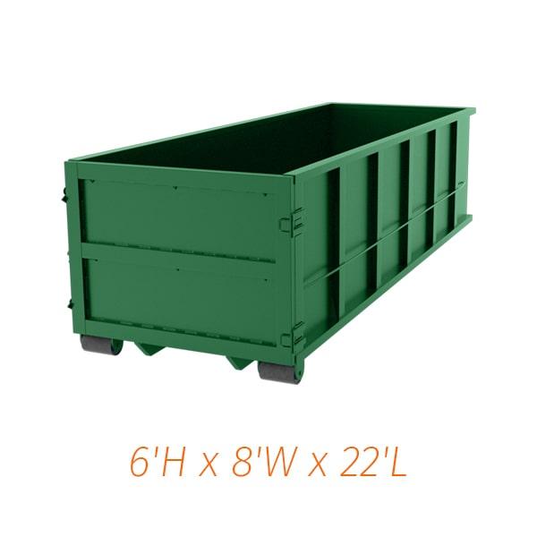 we offer flexible rental periods for our 30 yard dumpsters